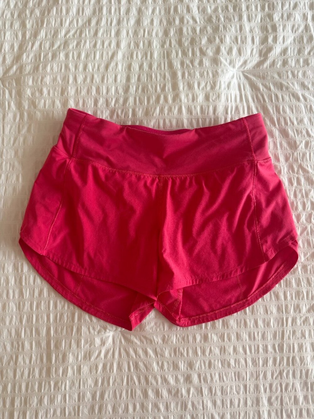 Lululemon Bright Pink Running Shorts Built-In Liner Athletic